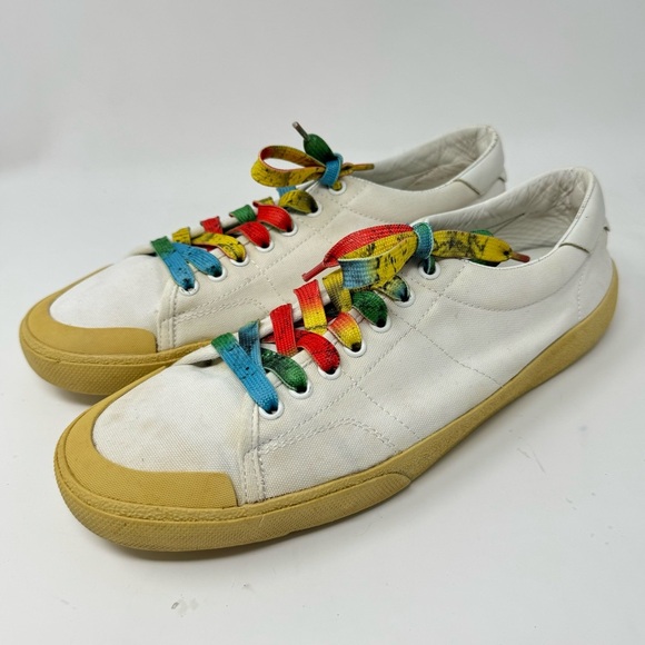SAINT LAURENT canvas Low-Top Sneakers size 43 - Picture 1 of 10